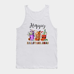 Happy HalloThanksMas  Halloween Christmas Tank Top